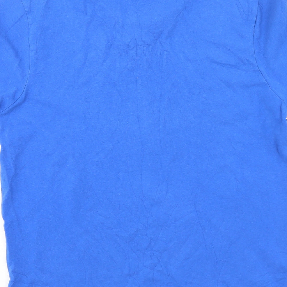 Primark  Womens Blue  Cotton Basic T-Shirt Size L Round Neck