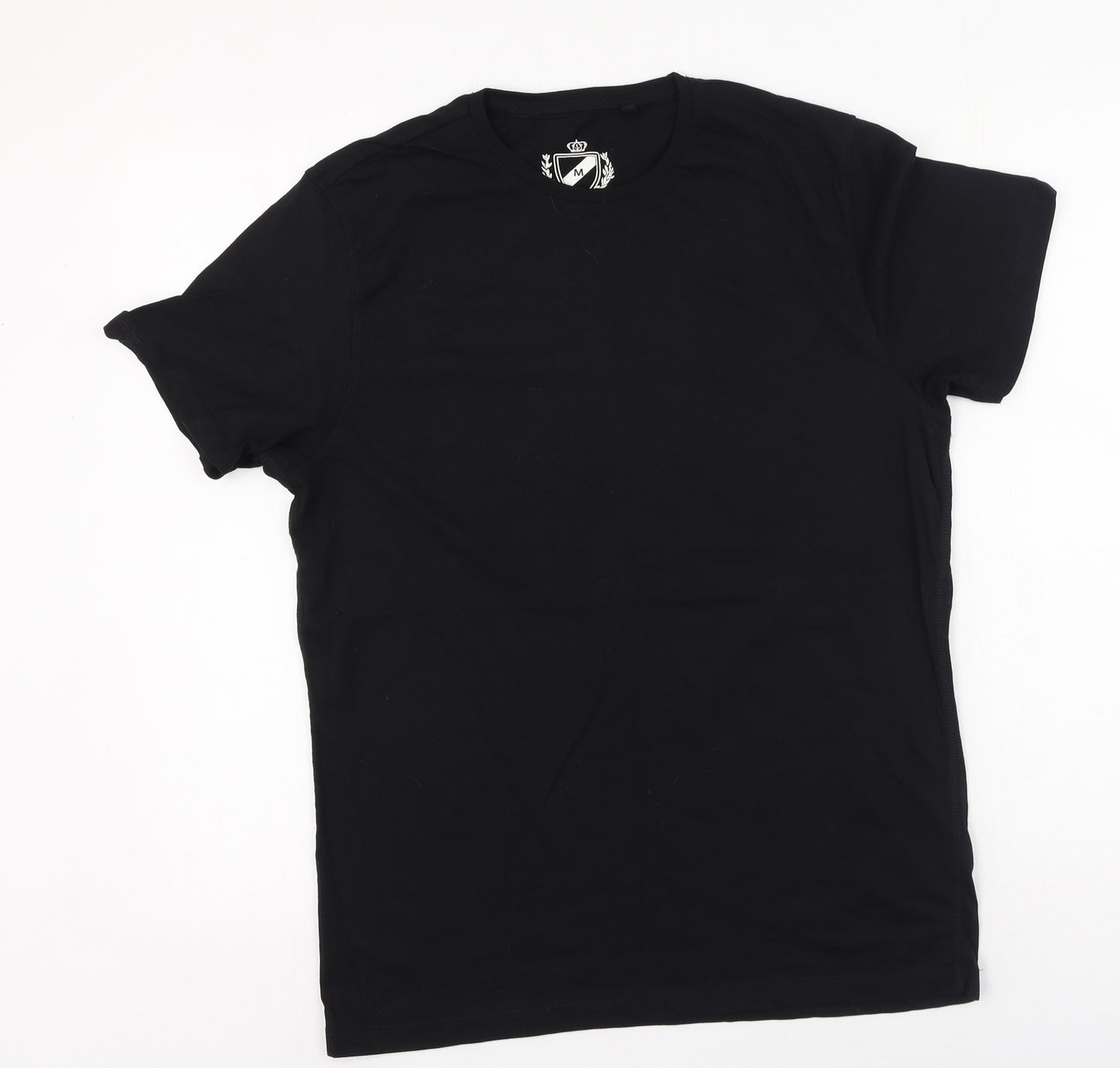 NEXT Womens Black  Cotton Basic T-Shirt Size M Round Neck