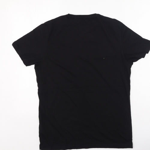 NEXT Womens Black  Cotton Basic T-Shirt Size M Round Neck