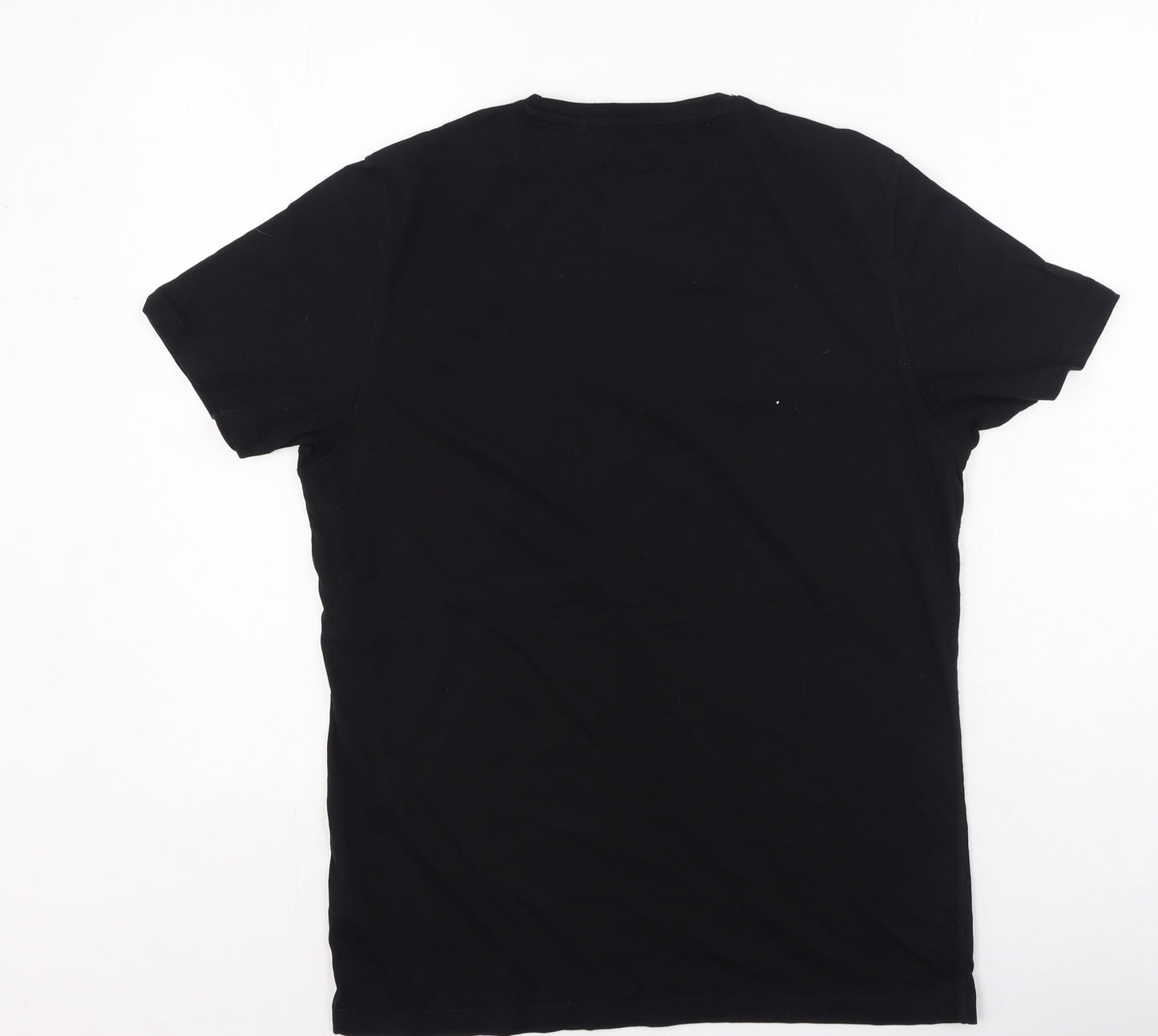 NEXT Womens Black  Cotton Basic T-Shirt Size M Round Neck