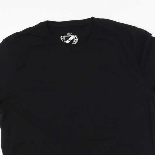 NEXT Womens Black  Cotton Basic T-Shirt Size M Round Neck
