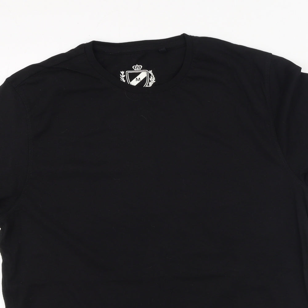 NEXT Womens Black  Cotton Basic T-Shirt Size M Round Neck