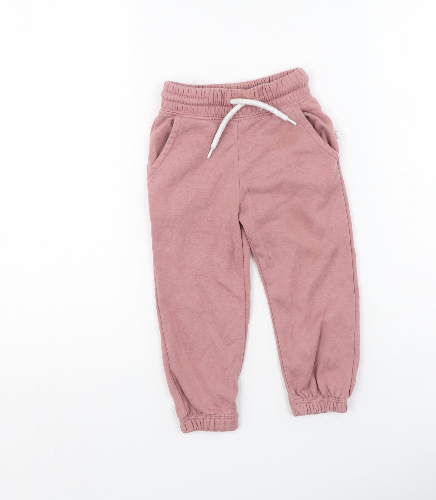 Primark  Girls Pink  Cotton Jogger Trousers Size 2 Years  Regular