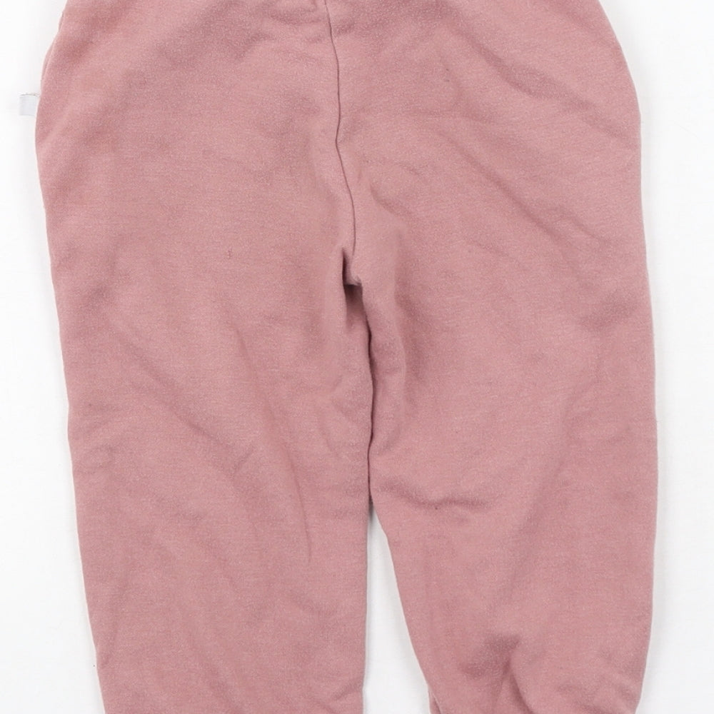 Primark  Girls Pink  Cotton Jogger Trousers Size 2 Years  Regular