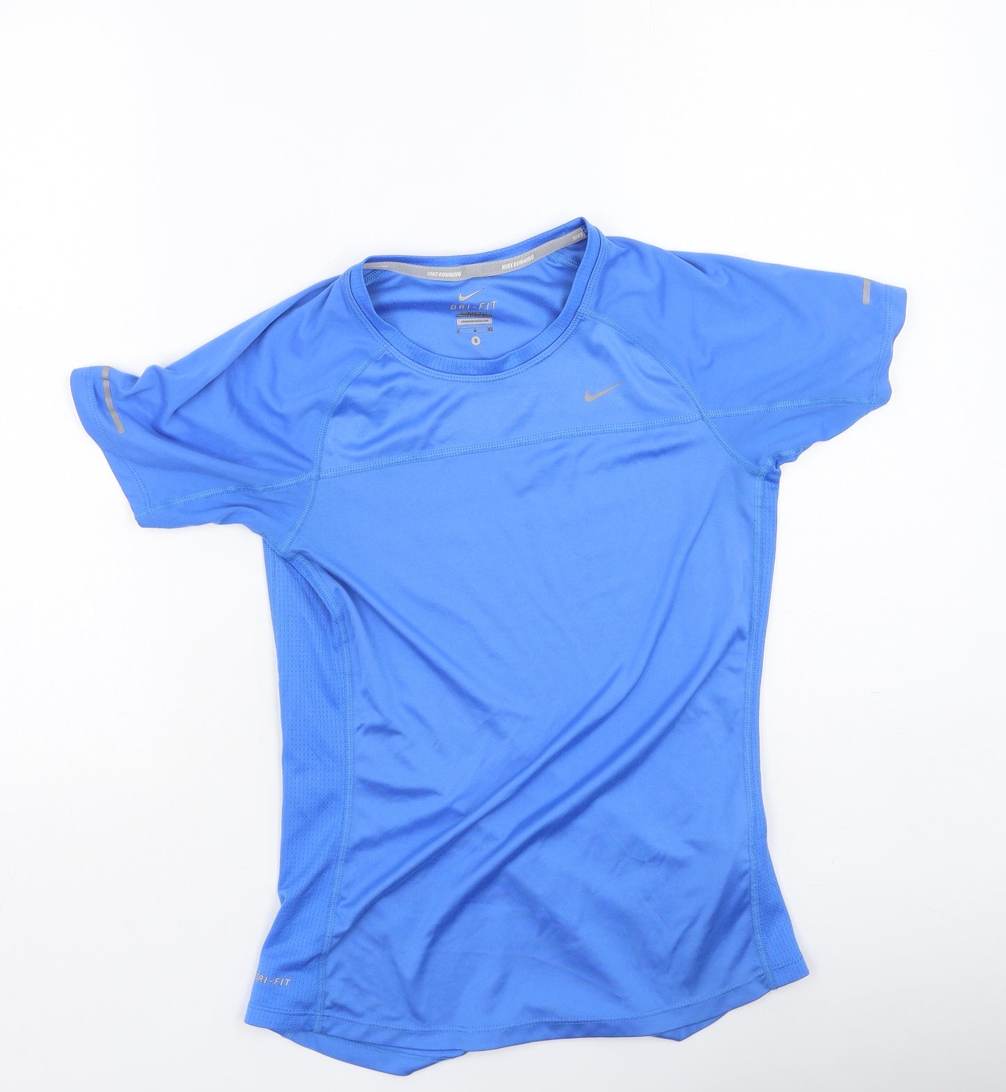 Nike Mens Blue  Polyester Basic T-Shirt Size S Round Neck