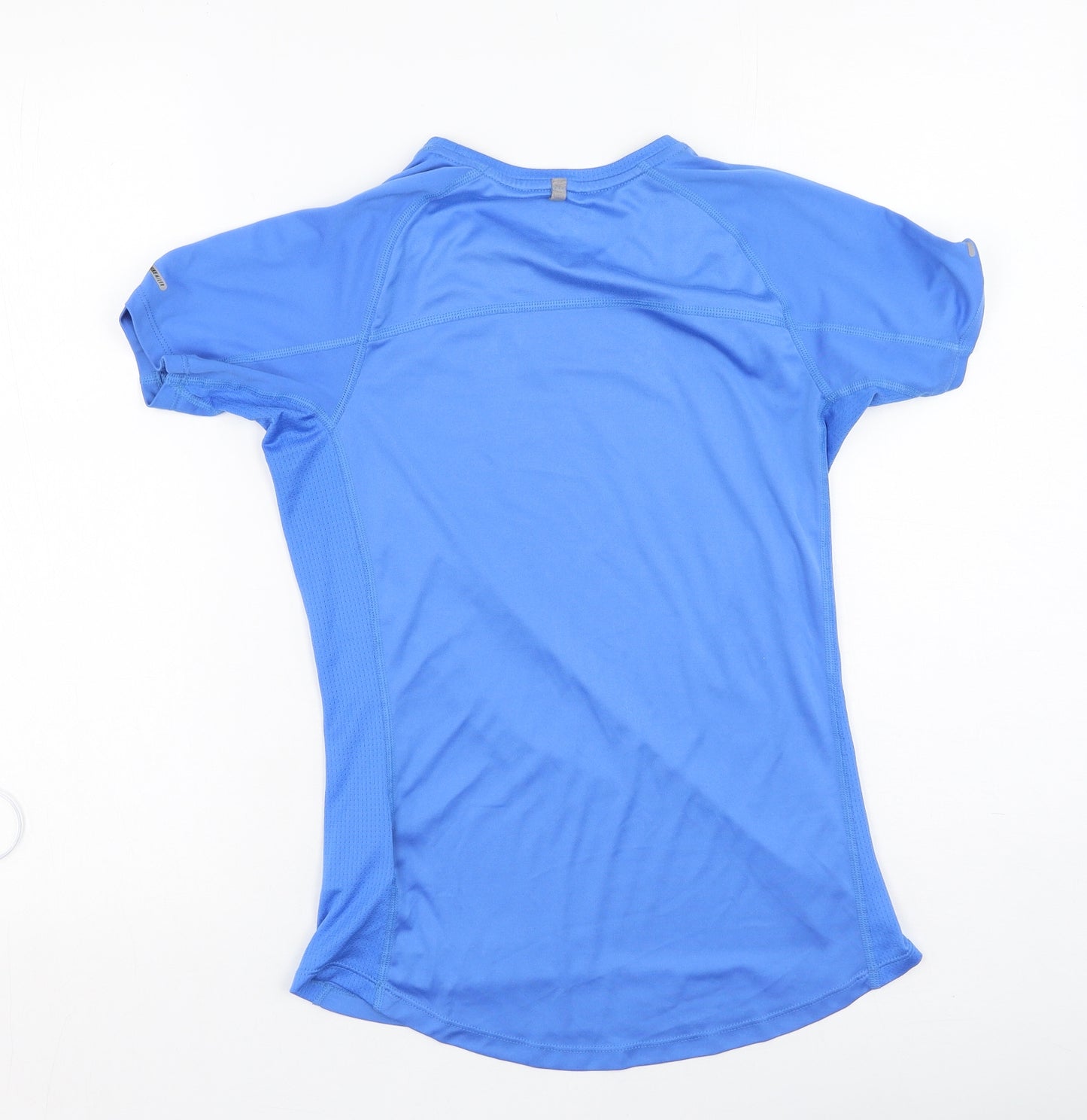 Nike Mens Blue  Polyester Basic T-Shirt Size S Round Neck