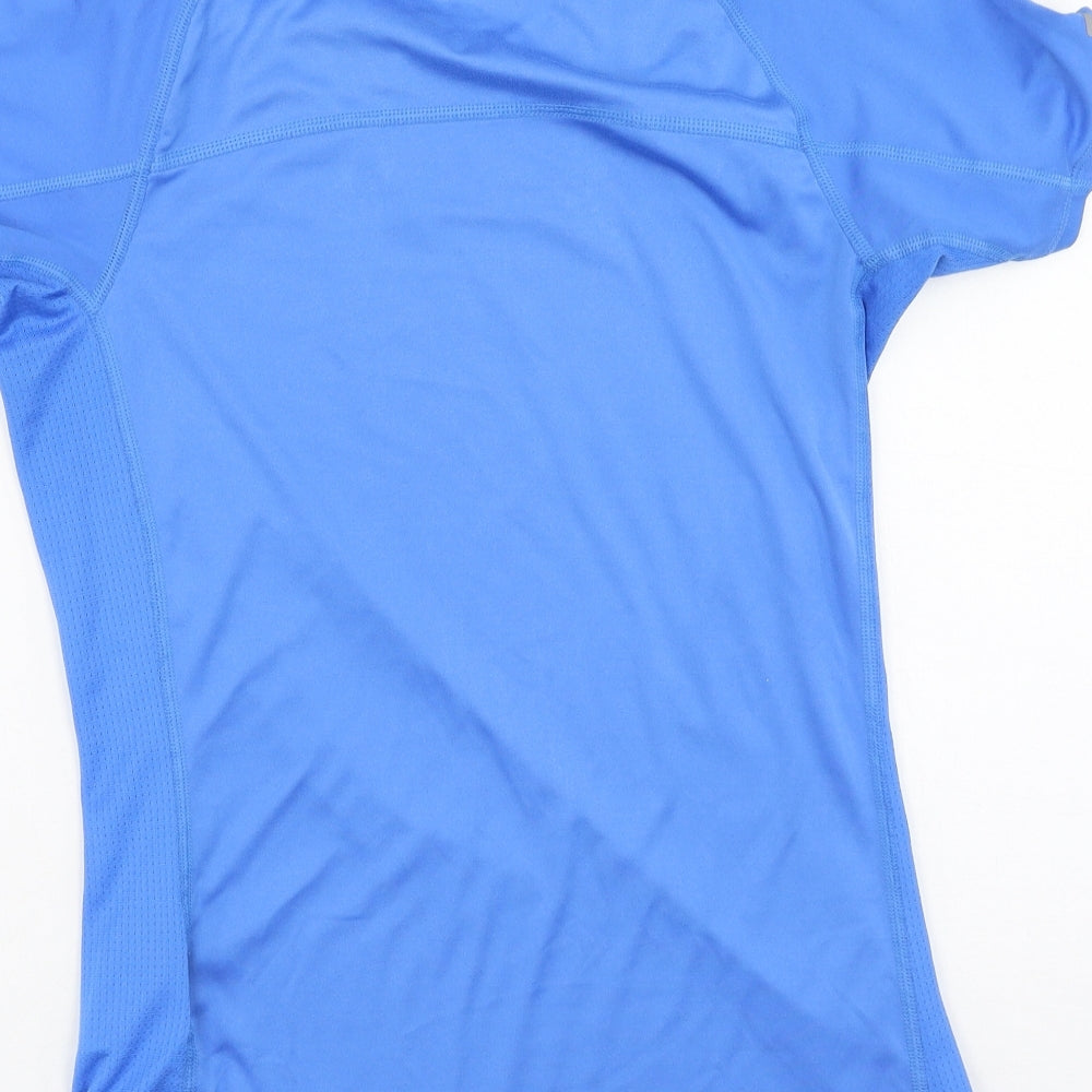 Nike Mens Blue  Polyester Basic T-Shirt Size S Round Neck