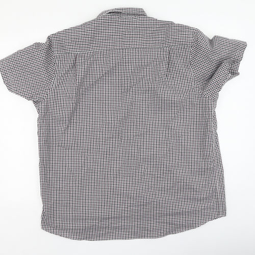 Cedar Wood State Mens Multicoloured Plaid Polyester  Polo Size 2XL Collared