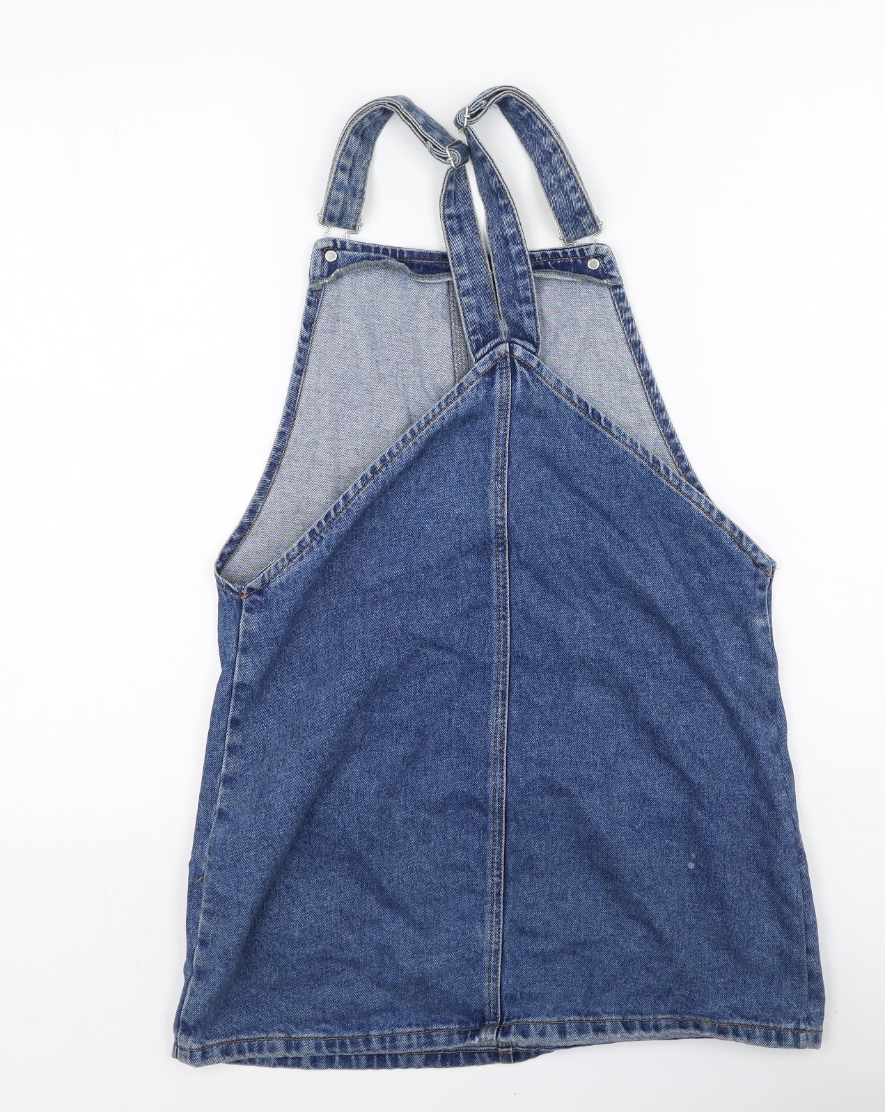 Topshop Womens Blue Floral Cotton Dungaree One-Piece Size 10