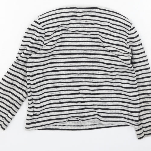 F&F Boys Multicoloured Striped Cotton Basic T-Shirt Size 2-3 Years Round Neck