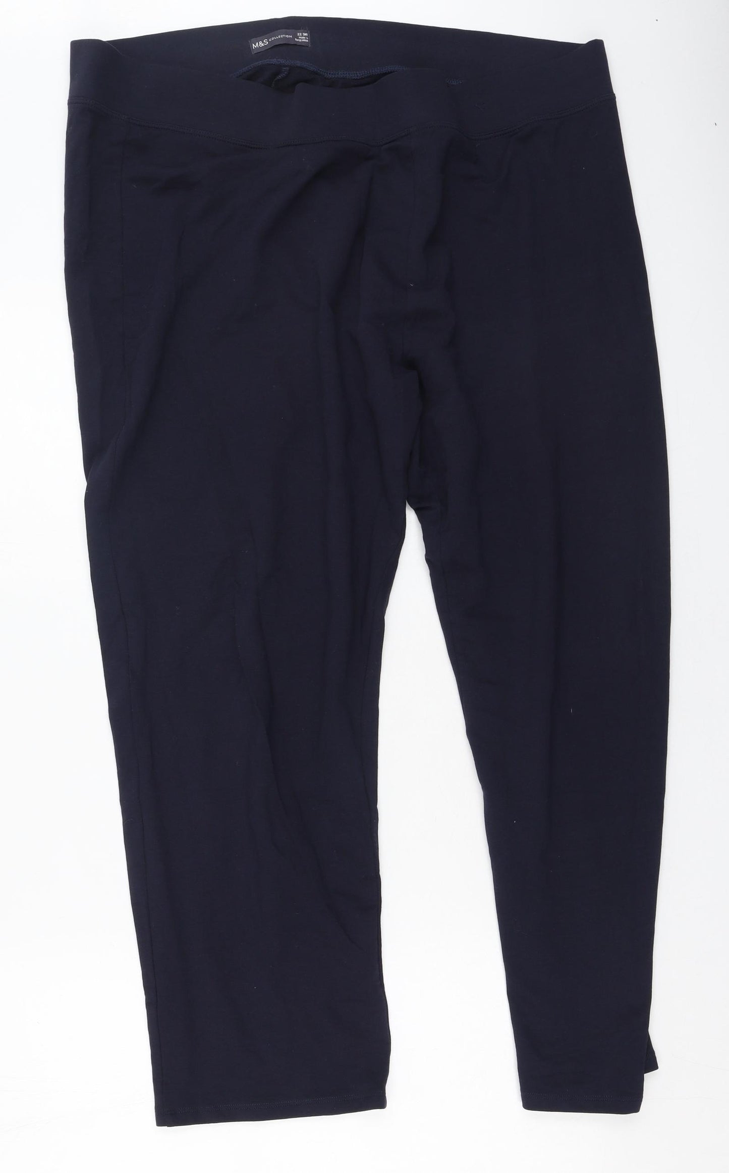 Marks and Spencer Womens Blue  Cotton Jegging Leggings Size 22 L28 in