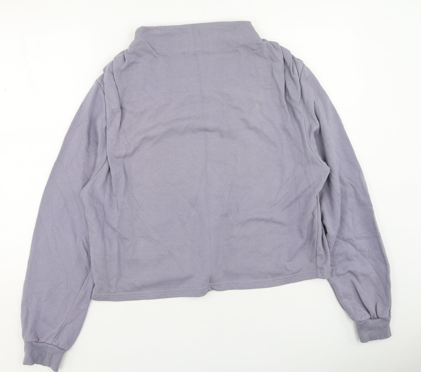 Zara Womens Purple  Cotton Pullover Sweatshirt Size L