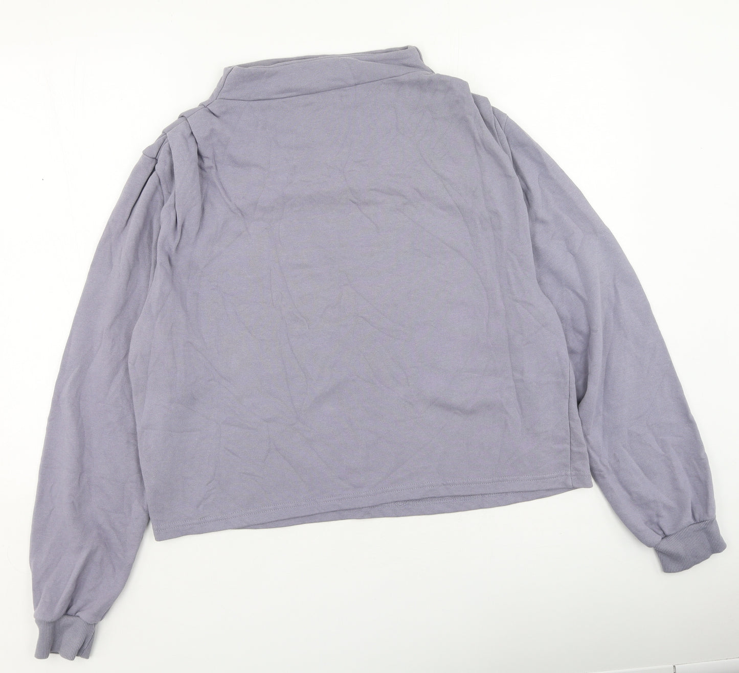 Zara Womens Purple  Cotton Pullover Sweatshirt Size L