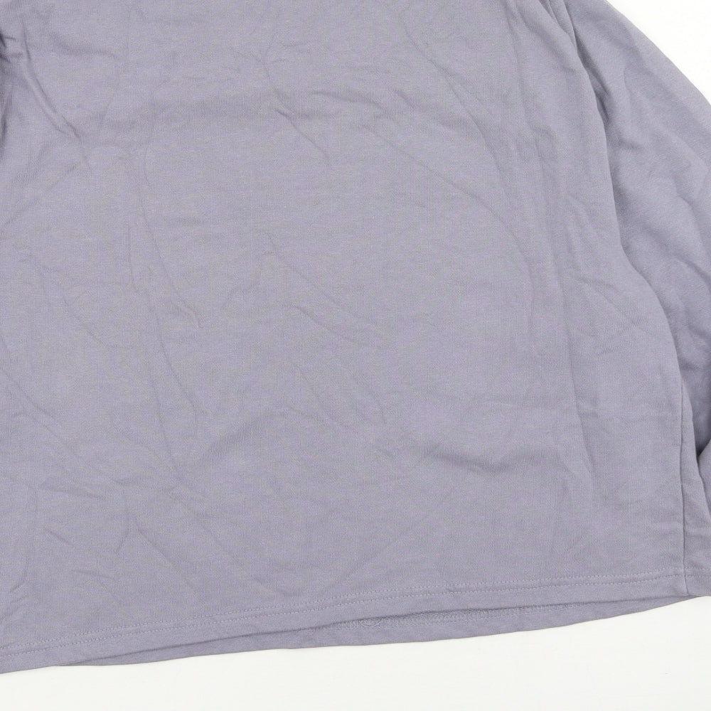 Zara Womens Purple  Cotton Pullover Sweatshirt Size L