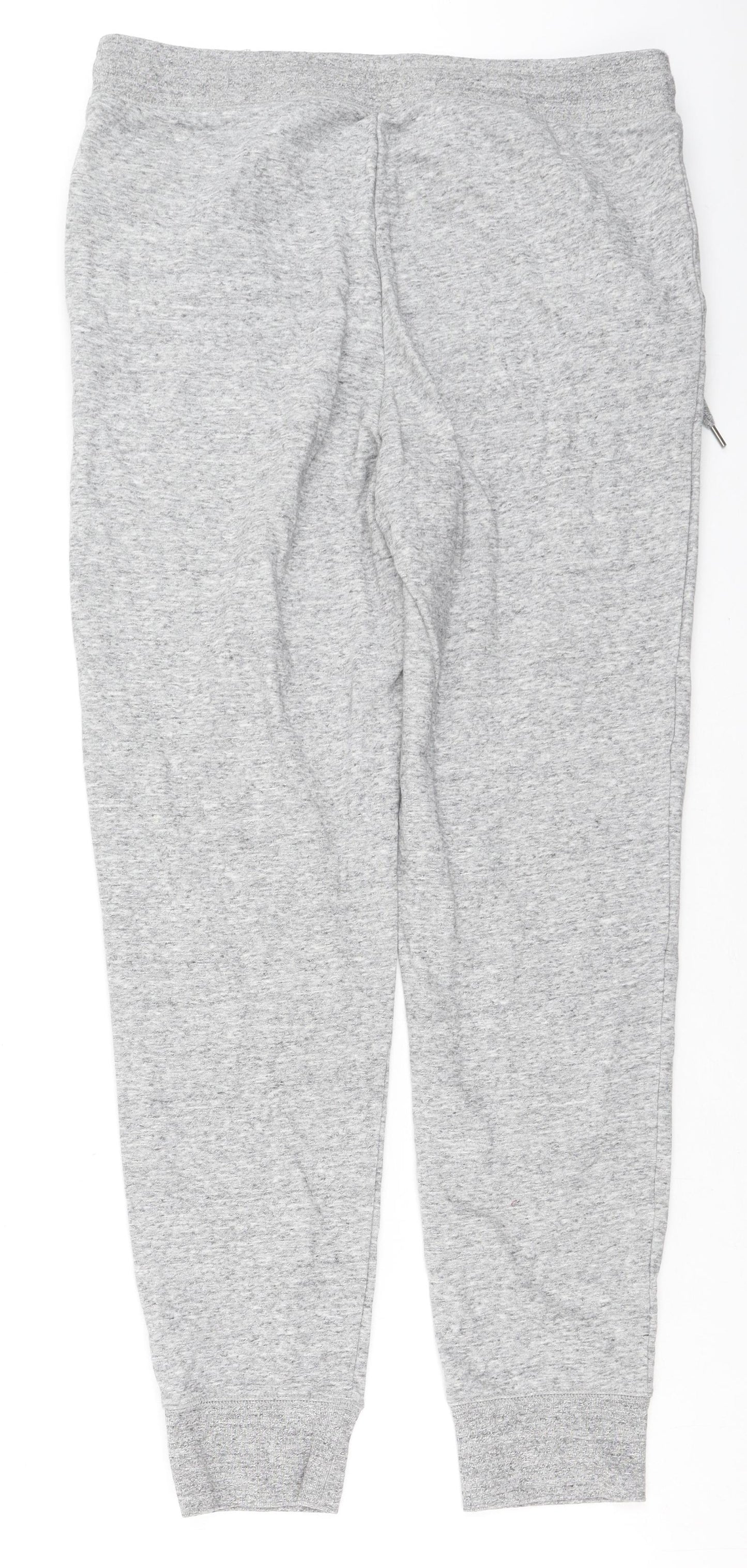 Preworn Womens Grey  Cotton Jogger Trousers Size L L28 in Regular