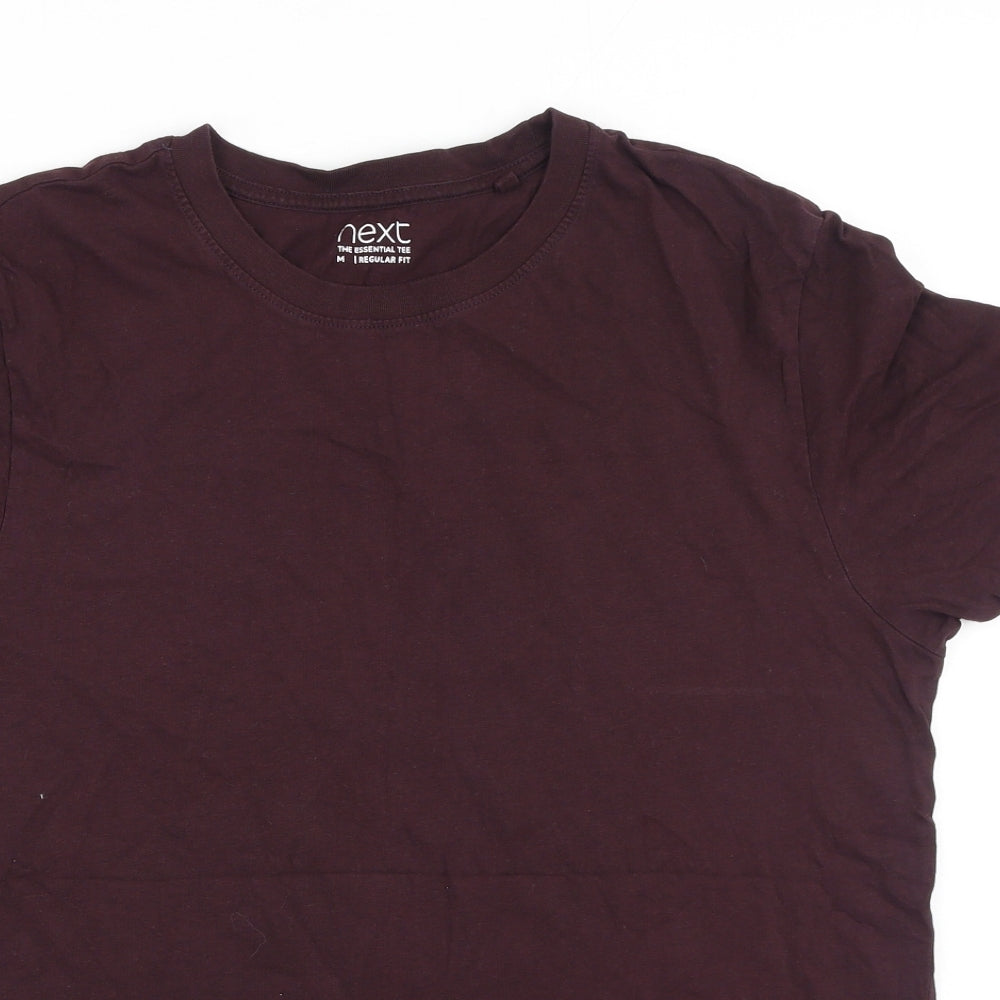 NEXT Mens Brown  Cotton  T-Shirt Size M Round Neck