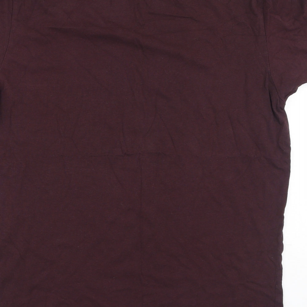 NEXT Mens Brown  Cotton  T-Shirt Size M Round Neck