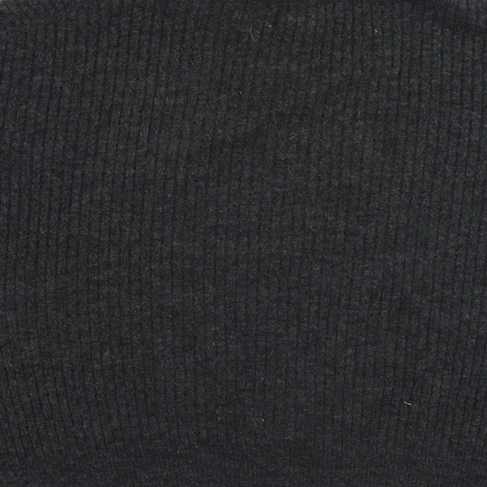 H&M Womens Grey Round Neck  Polyester Pullover Jumper Size L
