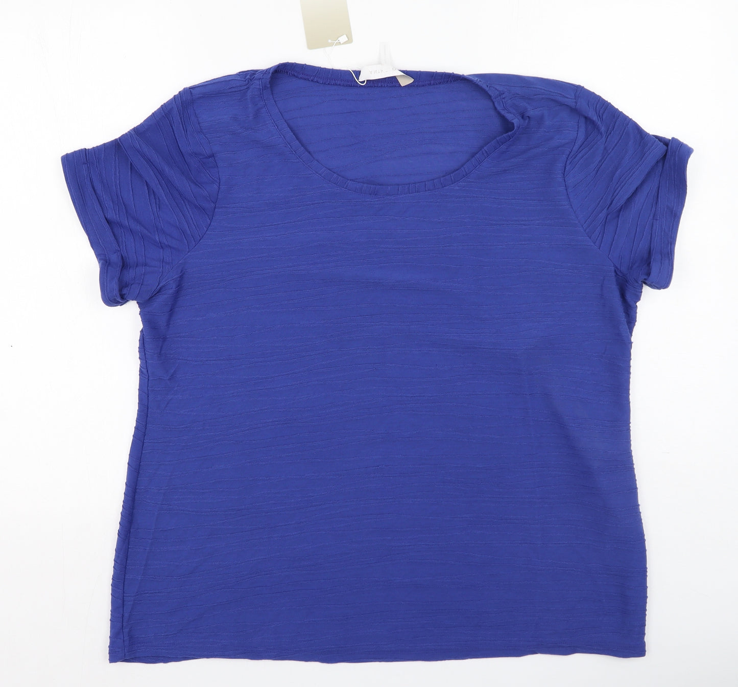 Anthology Womens Purple  Polyester Basic T-Shirt Size 20 Round Neck