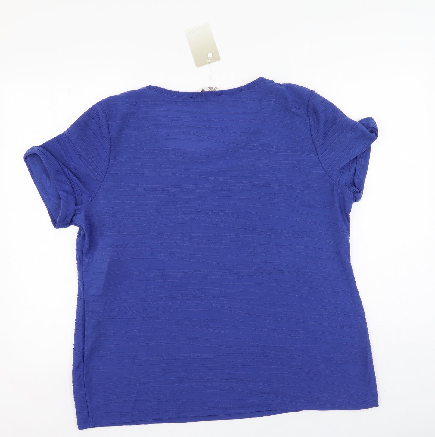 Anthology Womens Purple  Polyester Basic T-Shirt Size 20 Round Neck