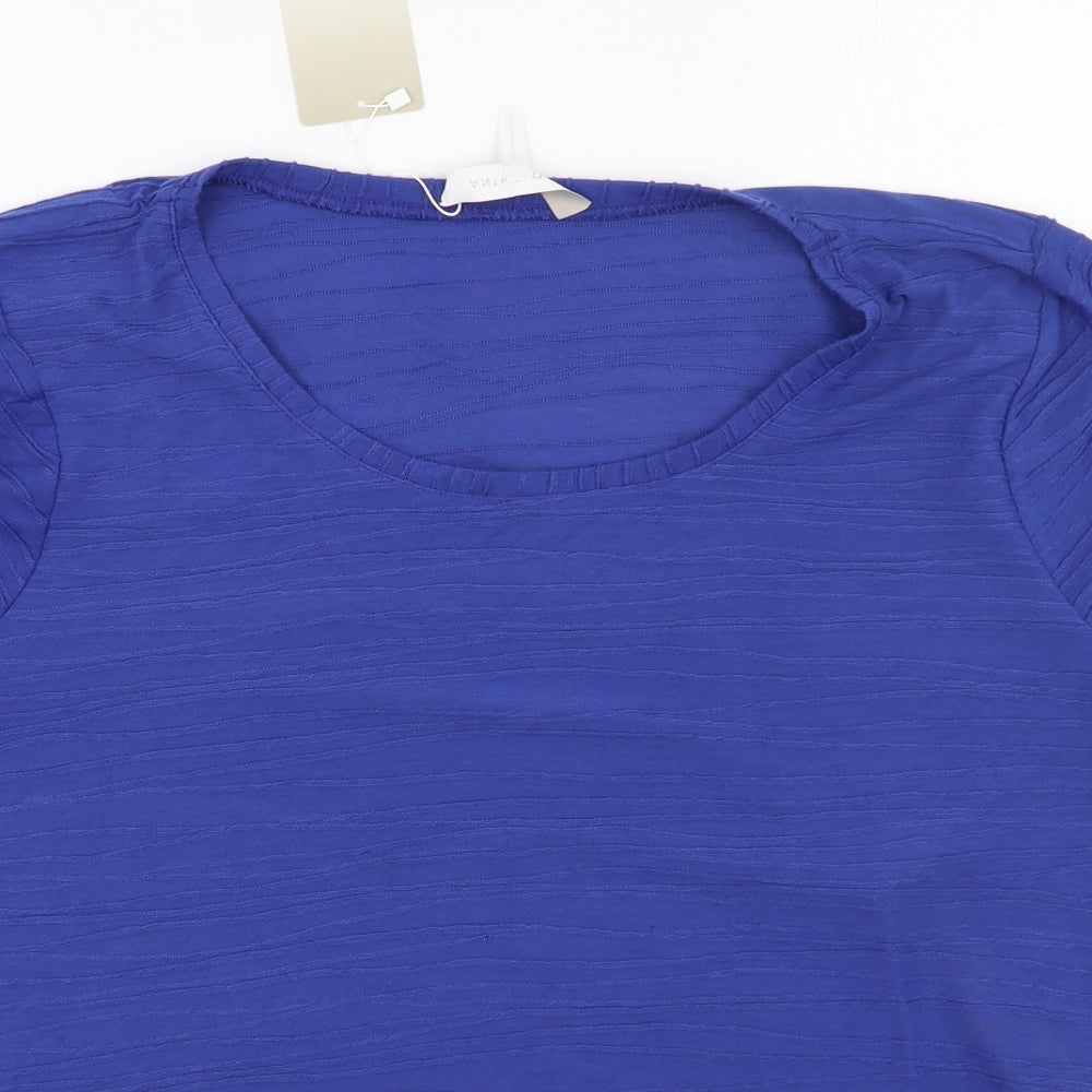 Anthology Womens Purple  Polyester Basic T-Shirt Size 20 Round Neck