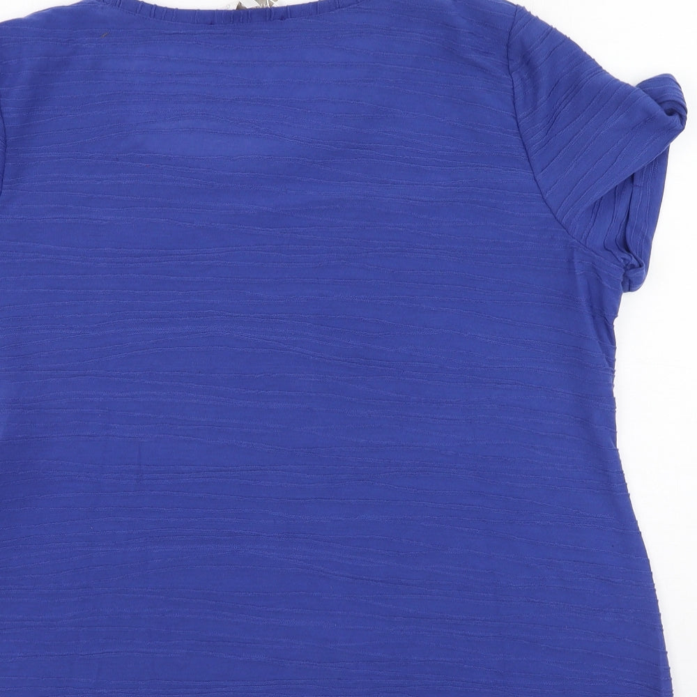 Anthology Womens Purple  Polyester Basic T-Shirt Size 20 Round Neck