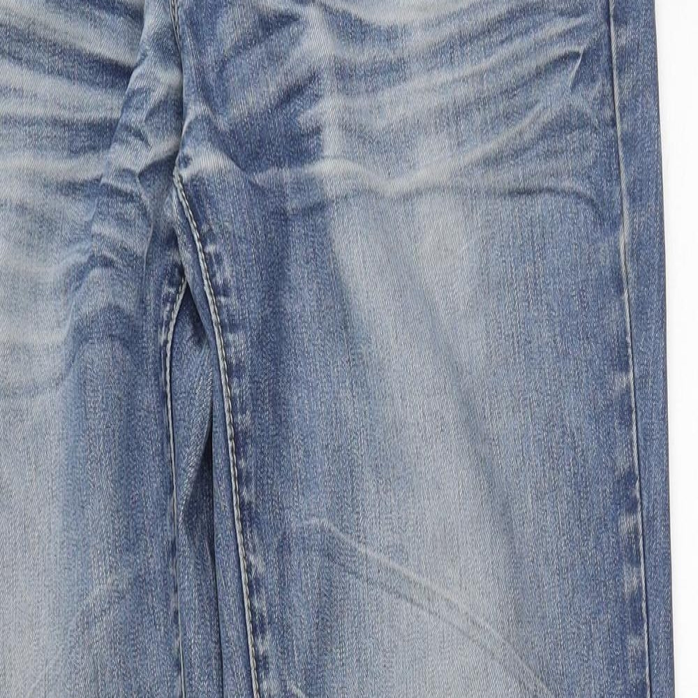 Cross Hatch Mens Blue  Cotton Straight Jeans Size 32 L34 in Regular