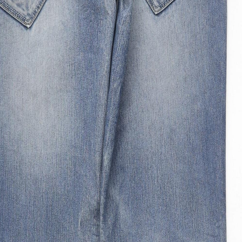 Cross Hatch Mens Blue  Cotton Straight Jeans Size 32 L34 in Regular