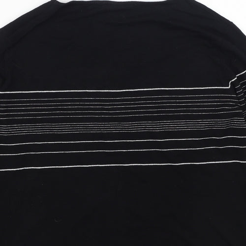 Bianca Womens Black  Viscose Basic T-Shirt Size 42 Round Neck