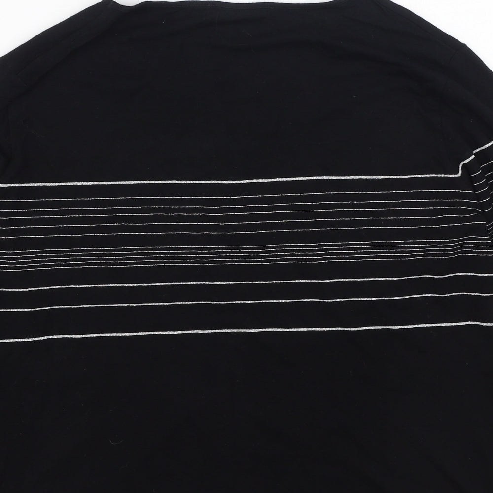 Bianca Womens Black  Viscose Basic T-Shirt Size 42 Round Neck