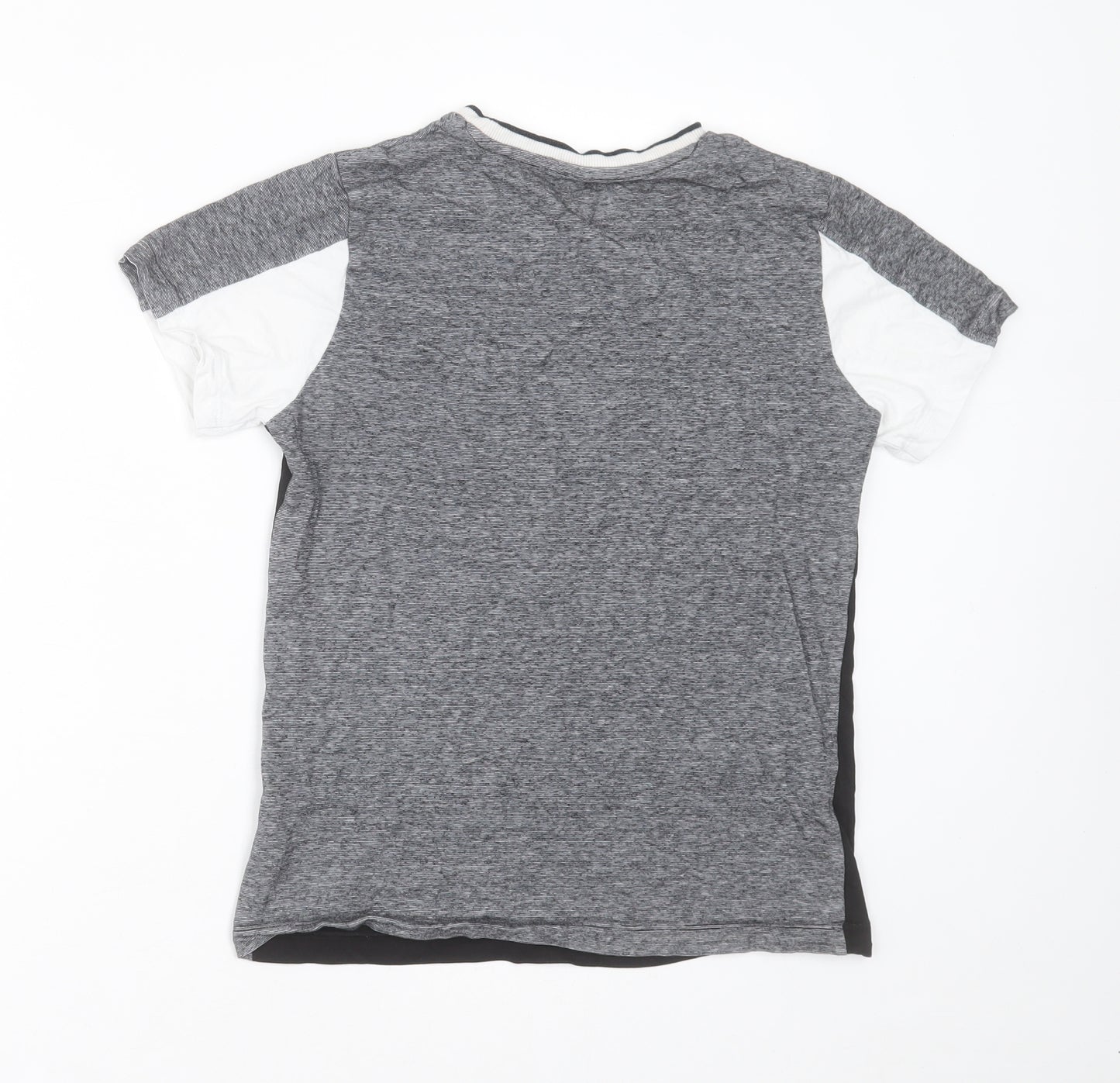 NEXT Boys Black  Cotton Basic T-Shirt Size 12 Years Crew Neck Pullover