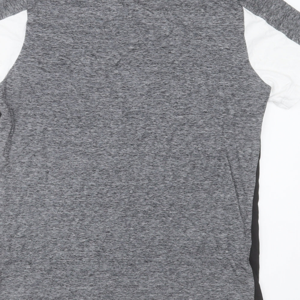 NEXT Boys Black  Cotton Basic T-Shirt Size 12 Years Crew Neck Pullover