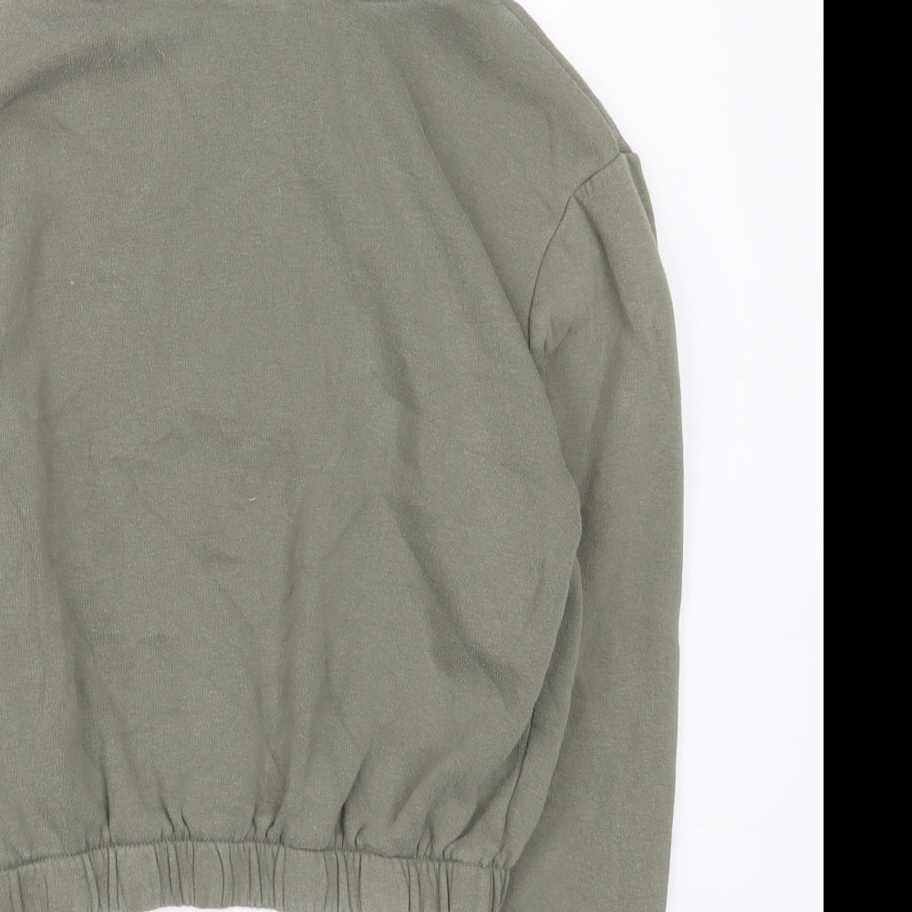 H&M Girls Green  Cotton Pullover Hoodie Size 12-13 Years  Pullover - NYC