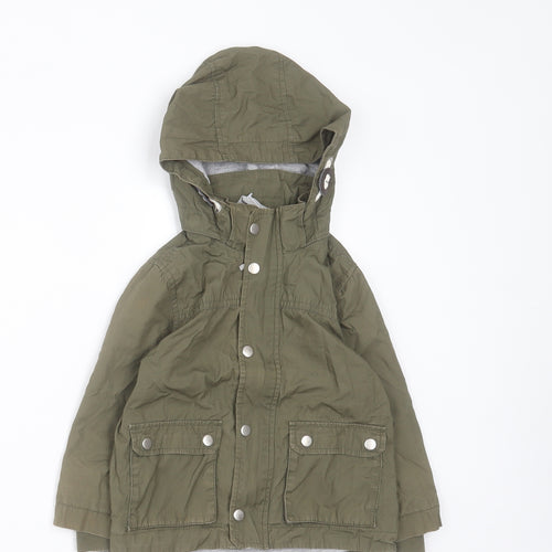 H&M Boys Green   Jacket  Size 2 Years  Zip