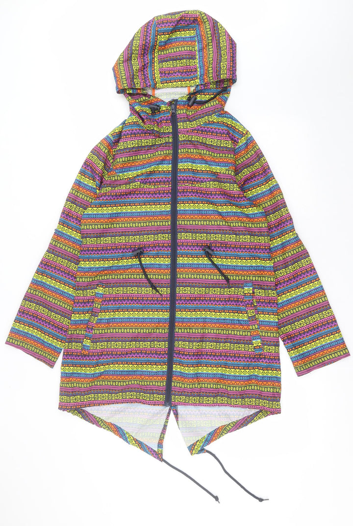 Denim & Co. Womens Multicoloured Geometric  Jacket  Size XS  Zip
