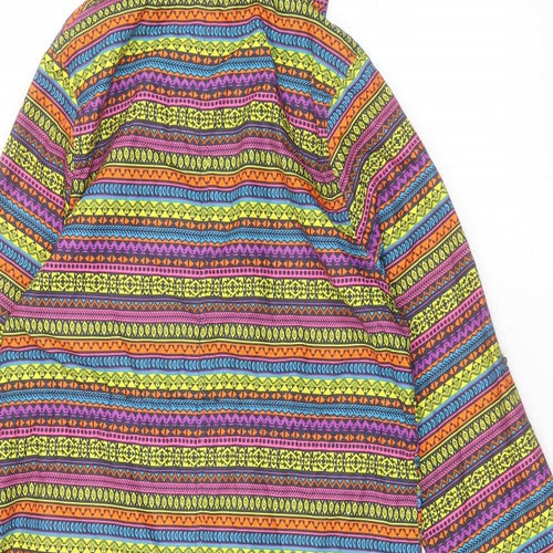 Denim & Co. Womens Multicoloured Geometric  Jacket  Size XS  Zip