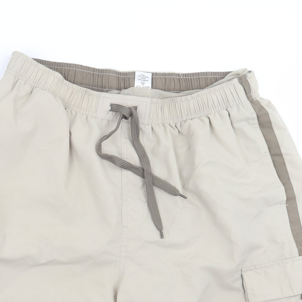 Cherokee Mens Green  Polyester Cargo Shorts Size L L10 in Regular Tie