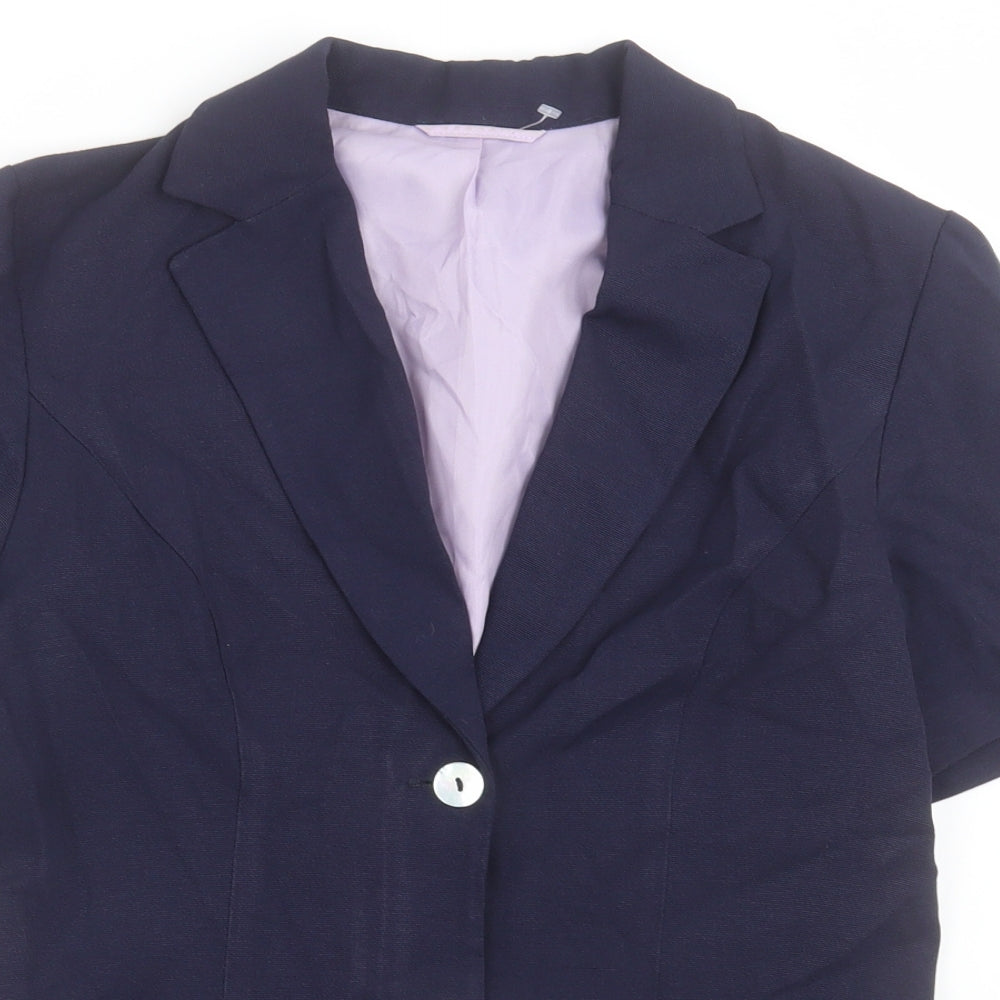 Dorothy Perkins Womens Blue   Jacket Blazer Size 12  Button