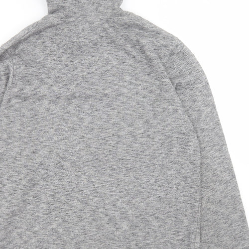 JACK & JONES Mens Grey  Polyester Pullover Hoodie Size M