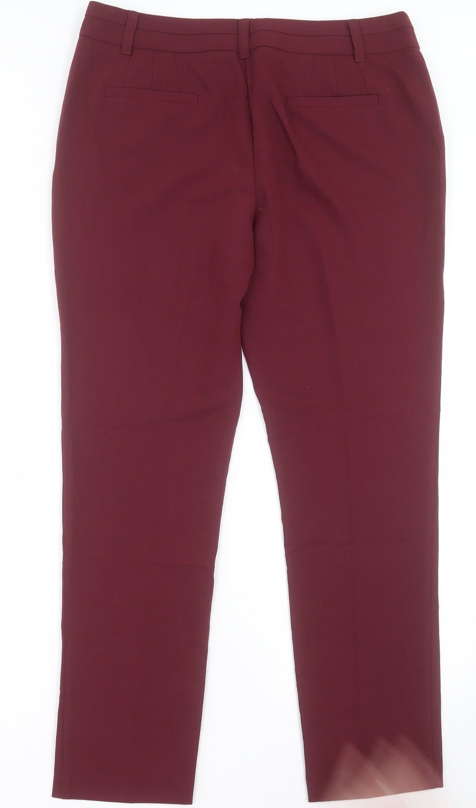 NEXT Womens Purple  Polyester Trousers  Size 12 L30 in Regular Hook & Eye