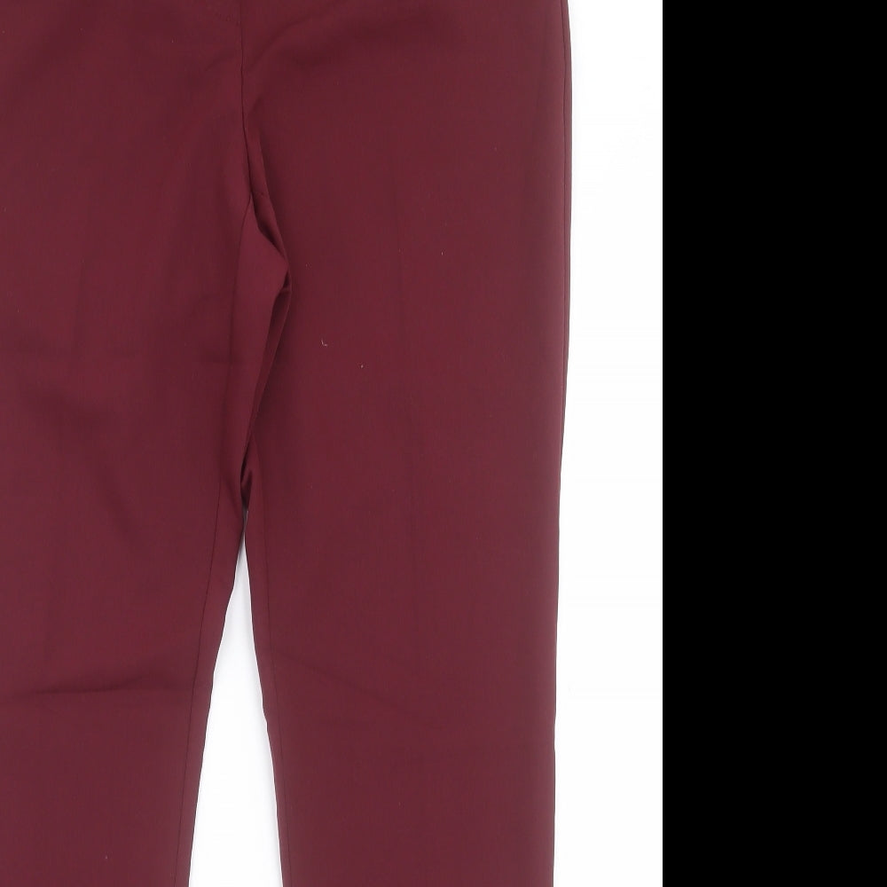 NEXT Womens Purple  Polyester Trousers  Size 12 L30 in Regular Hook & Eye