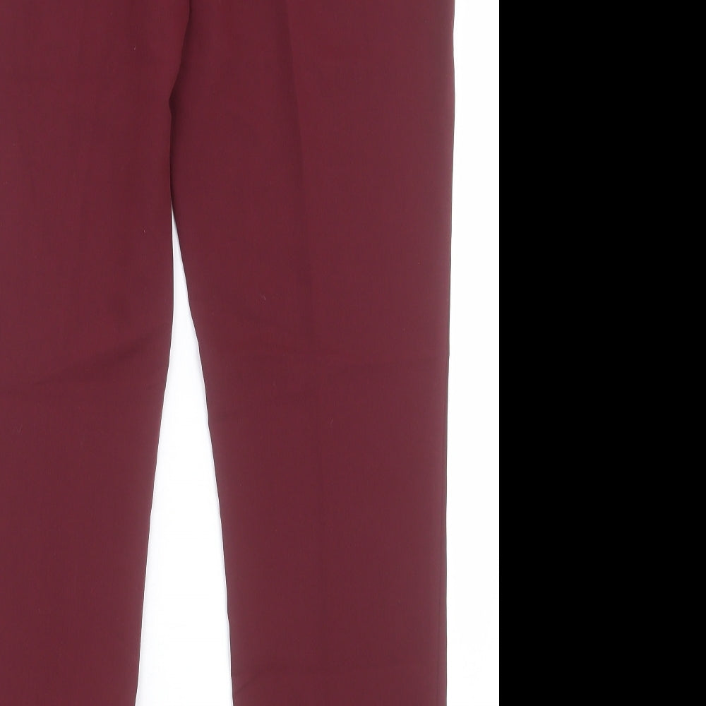 NEXT Womens Purple  Polyester Trousers  Size 12 L30 in Regular Hook & Eye