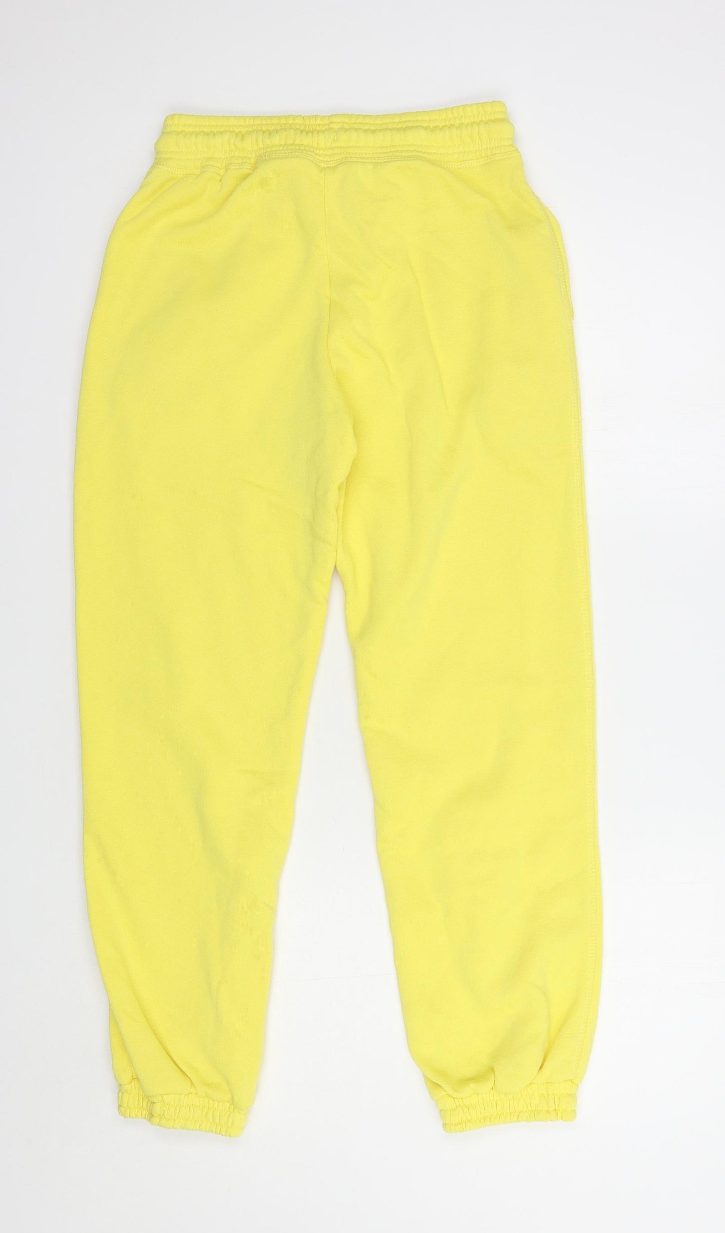 Primark Womens Yellow  Polyester Jogger Trousers Size 6 L29 in Regular Drawstring