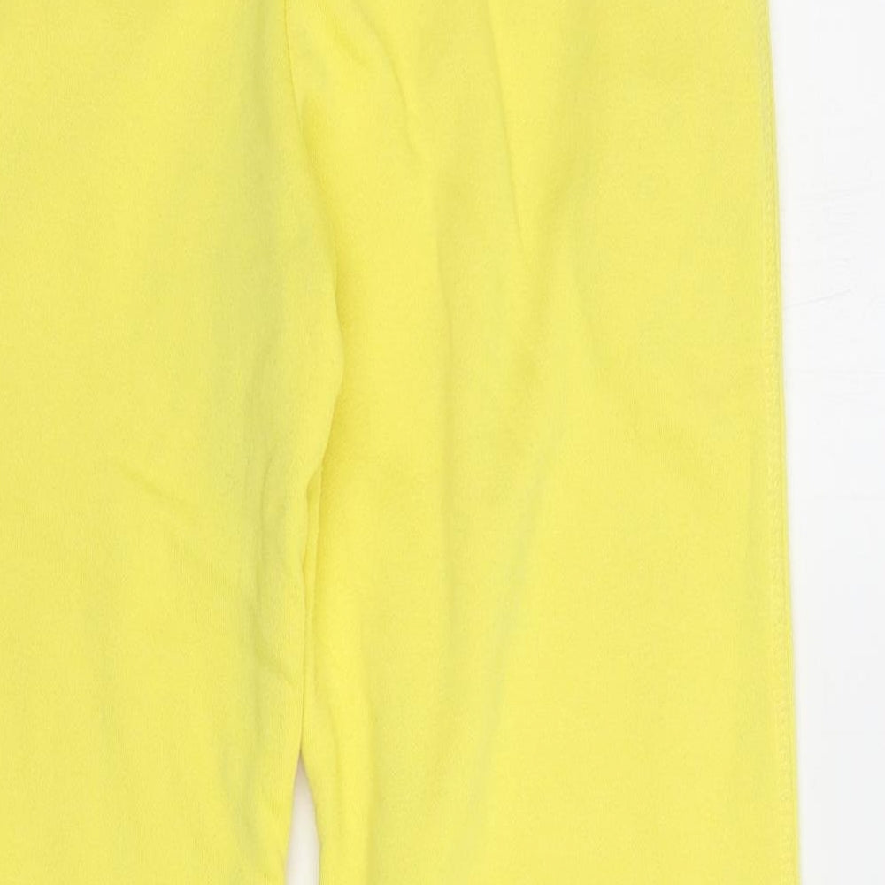 Primark Womens Yellow  Polyester Jogger Trousers Size 6 L29 in Regular Drawstring