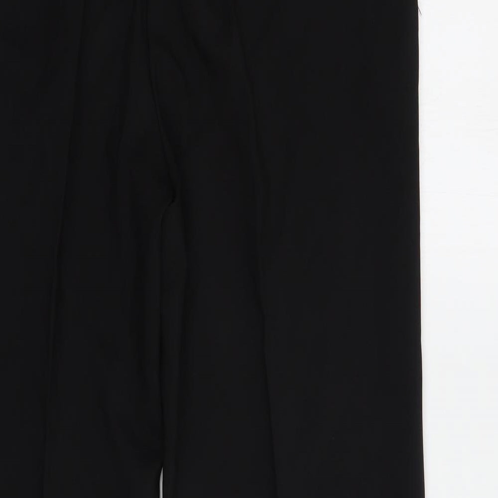 Papaya Womens Black  Polyester Dress Pants Trousers Size 12 L28 in Regular Button