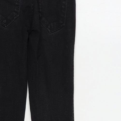H&M Womens Black  Cotton Skinny Jeans Size 8 L32 in Regular Button