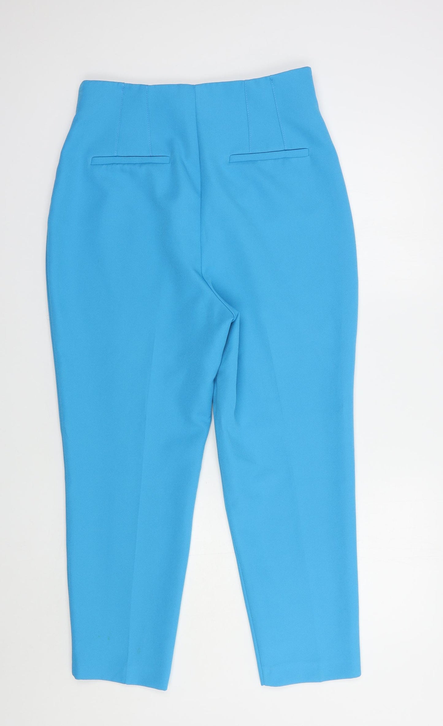 River Island Womens Blue  Polyester Dress Pants Trousers Size 14 L27 in Regular Hook & Loop