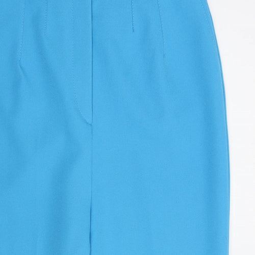 River Island Womens Blue  Polyester Dress Pants Trousers Size 14 L27 in Regular Hook & Loop