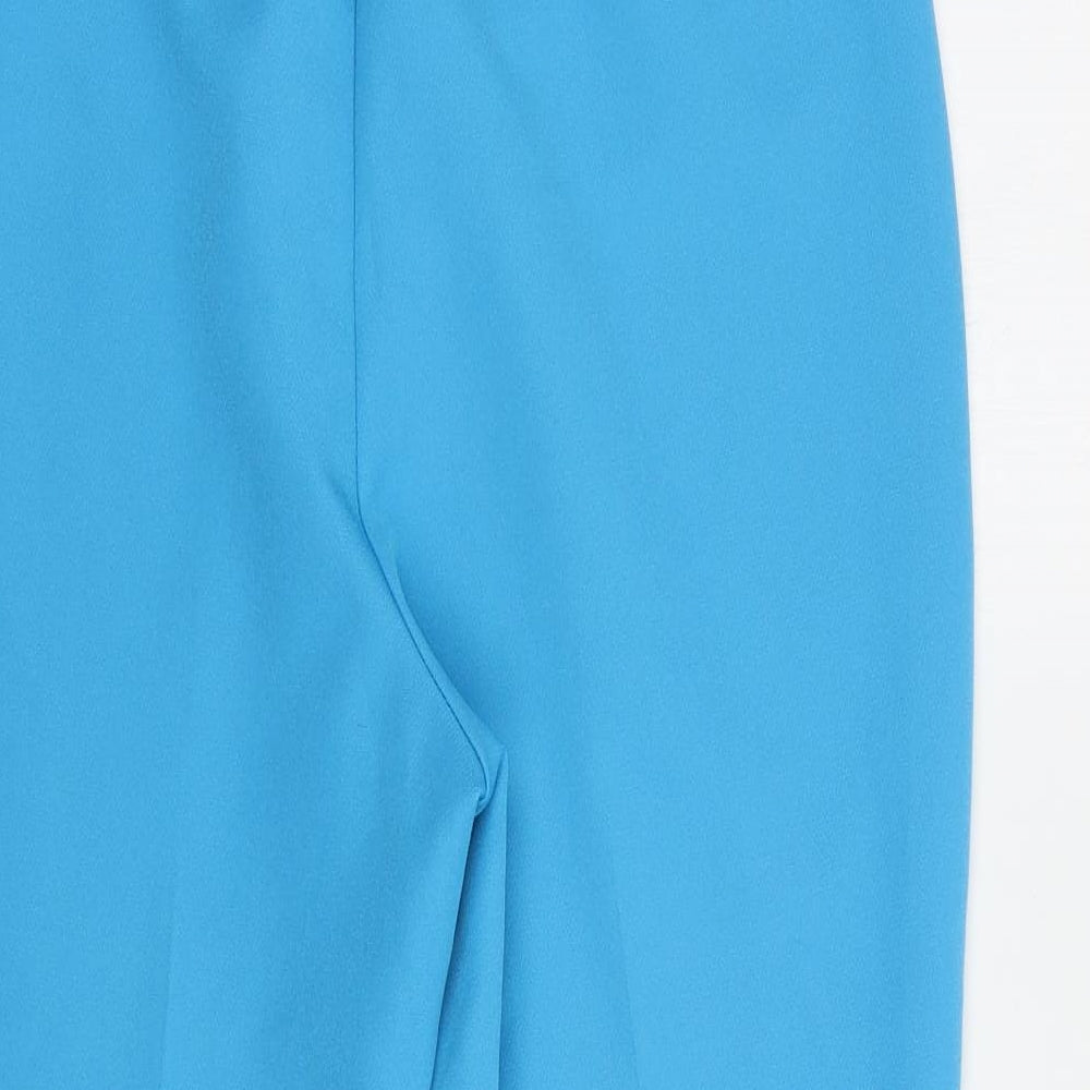 River Island Womens Blue  Polyester Dress Pants Trousers Size 14 L27 in Regular Hook & Loop