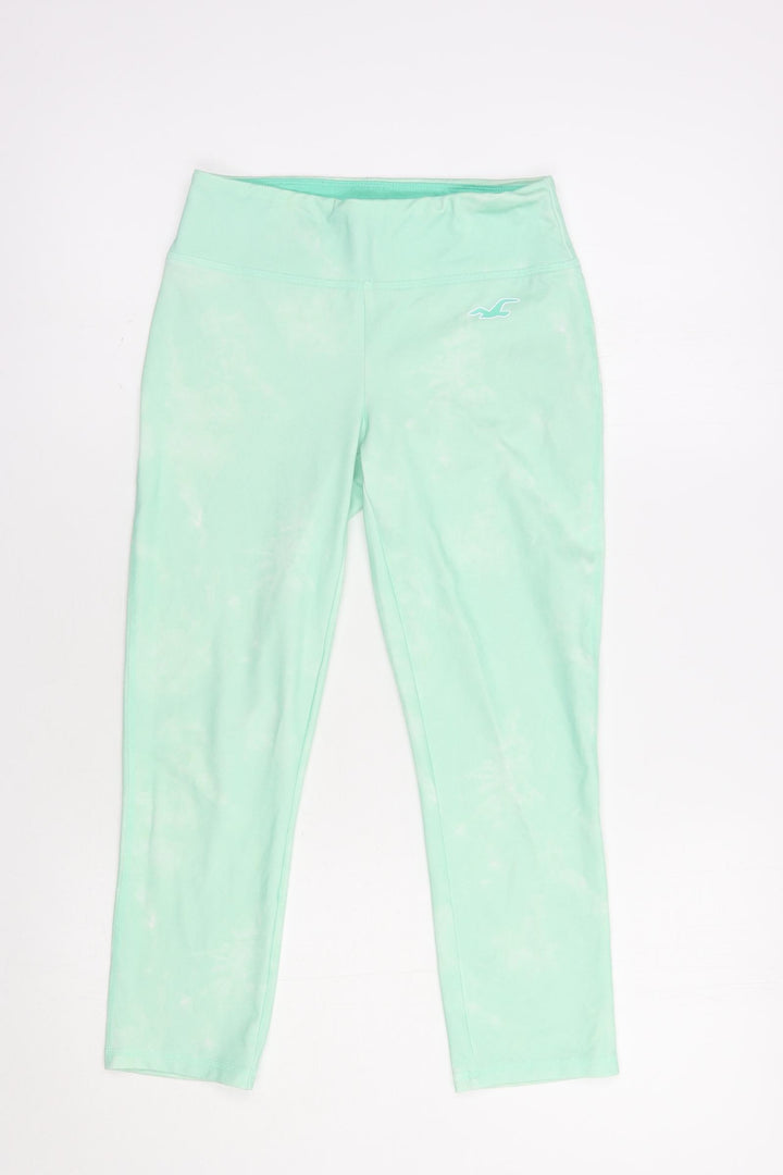 Hollister Womens Green  Polyester Cropped Leggings Size XS L21 in Regular  - Tie Dye